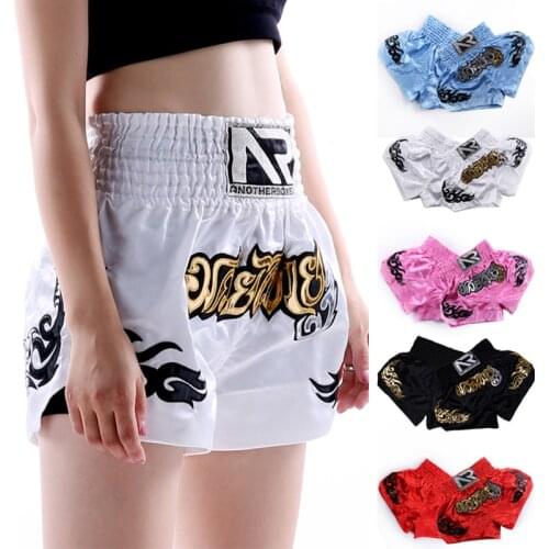 Muay Thai Boxing Shorts For Men Women Kids Teenagers Kickboxing Fighting Training MMA Trunks Sanda Grappling Sports Short Pants