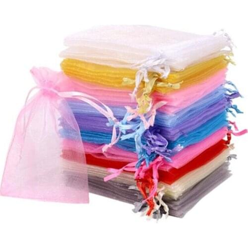 Cheap! 50pcs Organza Favor Bags Gift Bag Organza Bag Large Size Drawer Bags Shoes Storage For Home Favor 30x40 35x50 25x35cm 5Z