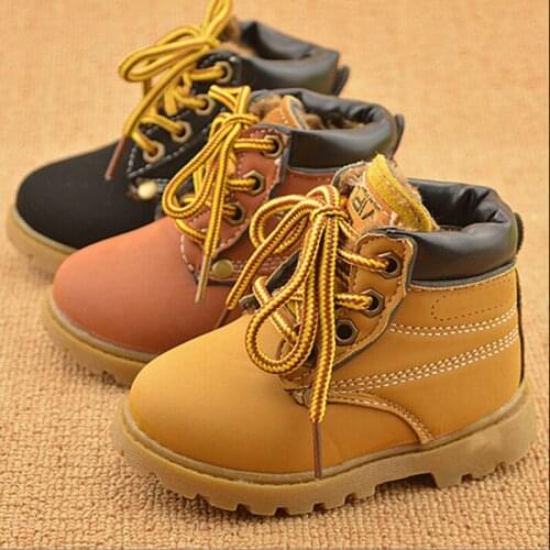 2021 Toddler Autumn Winter Kids Martin Boys Girls Boots Sneakers Toddler Kids Snow Boots Child Casual Sneakers Shoes Size 21-30