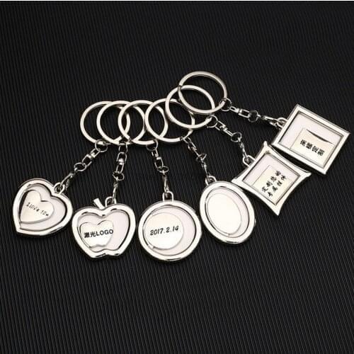 DHL 200pcs Fashion Mixed Custom Photo Frame Key Chain Keyrings Decoration DIY Craft Toys