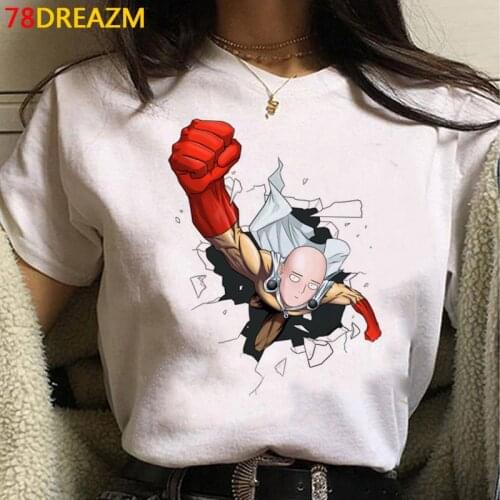 Hot Japanese Anime One Punch Man T Shirt Women Funny Cartoon Graphic Tees Harajuku T-shirt Summer Tops Unisex Tshirt Female