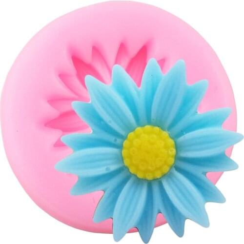 Chrysanthemum Silicone Mold DIY Wedding Daisy Cupcake Topper Fondant Cake Decorating Tools Candy Clay Chocolate Gumpaste Moulds