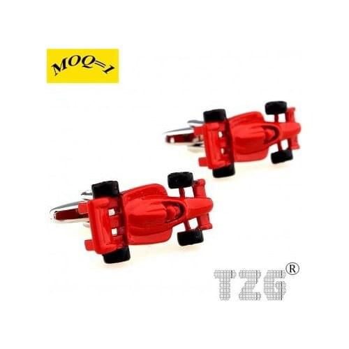 Red Racing Car Cufflink Cuff Link 1 Pair Free Shipping Promotion