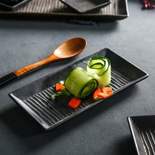 Creative Rectangular Ceramic Plate Steak Plate Plate Western Food Plate Sushi Plate Japanese Fish Plate Dinner Plate Home Dining