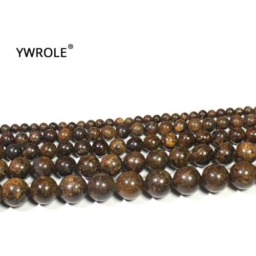 Brown Bronzite Natural Stone Round Beads For Jewelry Making DIY Bracelet Necklace Material 4/6/8/10/12 mm Strand 15'' Wholesale