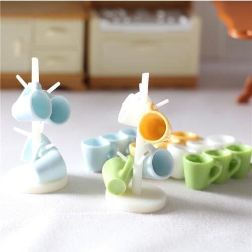 Dollhouse Mini Fashion Cup Holder Simple Water Cup Holder Miniature Food Play Drink INS Shooting Props Dolls Accessories