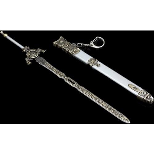 Alloy Sword Weapon Model Birthday Creative Gift Home Ornaments Exhibition Props Keychain Oriental Culturependant Street Trend