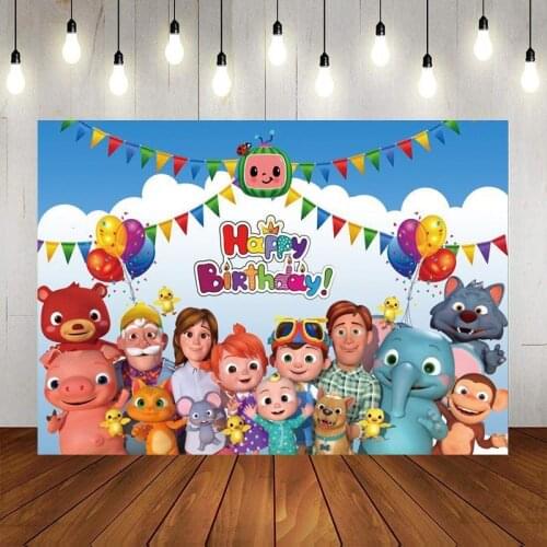 Cartoon Little Chef Boss Wearing A Suit Kid Lattice Background Picture Boy Birthday Party Photo Studio Backdrop Table Decoration