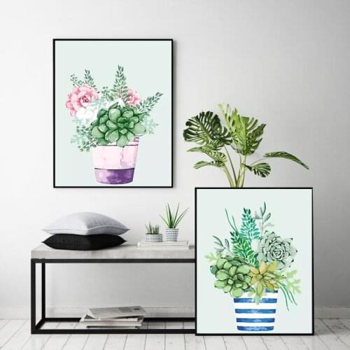 Flowers fleshy rabbit breakfast DIY painting digital art painting digital family hotel decorative painting