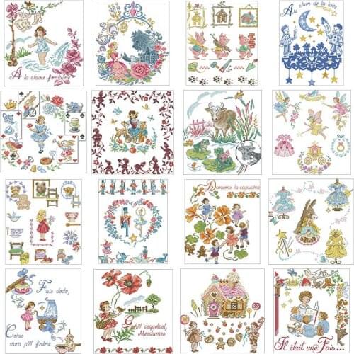 Fairy tale series patterns counted 11CT 14CT 18CT DIY Cross Stitch Sets wholesale Cross-stitch Kits Embroidery Needlework