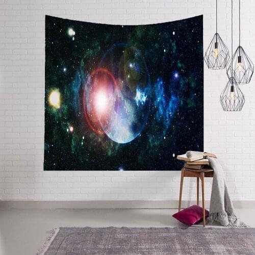 Starry Sky Printed Hanging Wall Tapestry Hippie Retro Home Decor Yoga Beach Mat 150x130cm