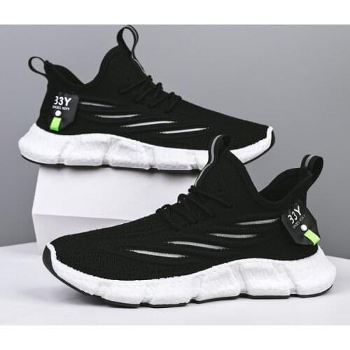 New Breathable Running Shoes for Men Outdoor Mesh Sport Shoes Trendy Sneakers Light Designer Casual Stripe Walking Shoes Tenis