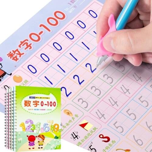 New 6 Books/set Reusable Childrens Copybook For Calligraphy Hand Writing Practice Word Book For Kids Baby Art Book libros Toy