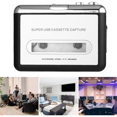 USB2.0 Portable Tape to PC Super Cassette to MP3 Audio Music CD Digital Player Converter Capture Recorder + Headphones