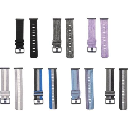 Nylon Band for -Fitbit Versa 3 Strap Canvas Woven Bracelet Wristband Replacement for -Fitbit Sense Bands Accessories Women Men