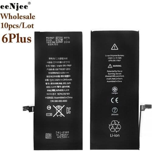 Smart Phone 10Pcs Per Lot Batteries For Apple Iphone 6Plus Internal For Conquest phone Celuaressmartphone Real High Capacity