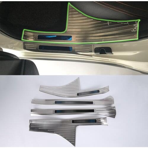 OUBOLUN stainless steel exterior car accessories inner door scuff plate high quality For SUBARU XV 2017