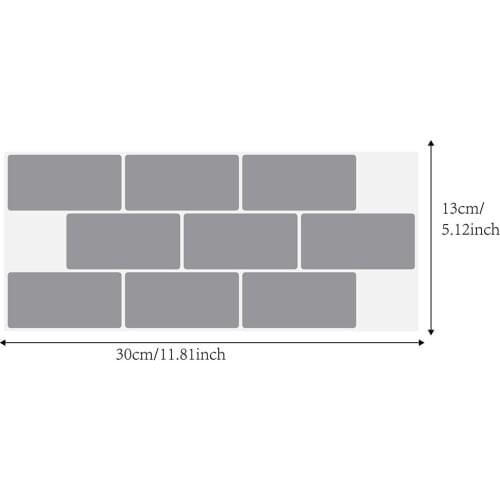 1Pc Wall Stickers 30*13cm PVC Tile Stickers Kitchen Wall Tile Bathroom Mosaic In Stock Drop Shipping