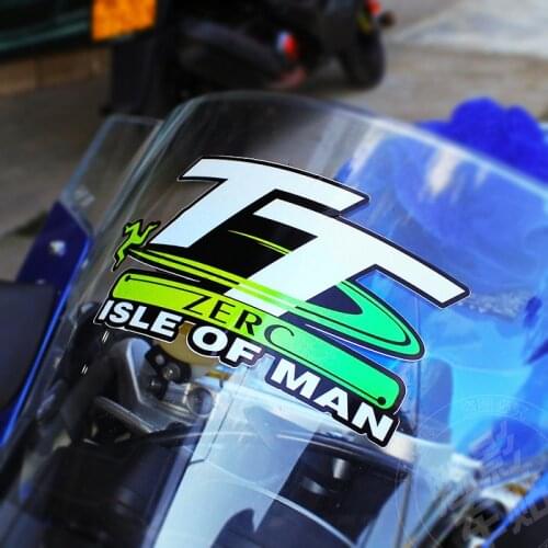 1PCS Motorcycle Bike Helmet Stickers Reflective MOTO Races Car Styling Tape for TT Isle of Man 14*7.5cm