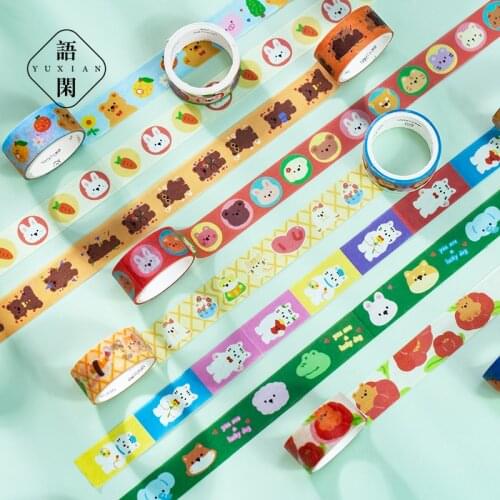 16pc Sweet Star Series Cute Washi Masking Tapes DIY Scrapbooking Sticker Label Japanese Adhesive Tape Stationary School Supplies
