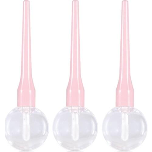 3pc 6ml Pink Lollipop Empty Lip Gloss Tube Mini Refillable Bottles Lips Balm Bottle Brush Container Lipgloss Empty Tube Lipstick