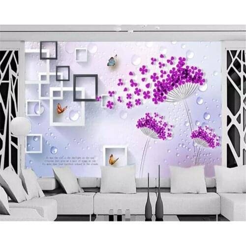 Beibehang 3D Paper Pared Pared European-style precious silk flower living room window TV wallpaper 3D wallpaper home decoration