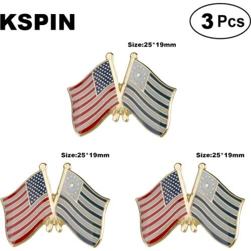 U.S.A & Mormon Frendship Lapel Pin Brooches Pins Flag badge Brooch Badges