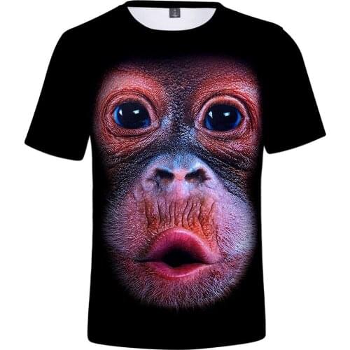 Gorilla Monkey 3d Printed T-shirt Kid Men Women Short Sleeve T Shirt fashion Harajuku Tshirt Tops brand Clothes Camisetas Hombre