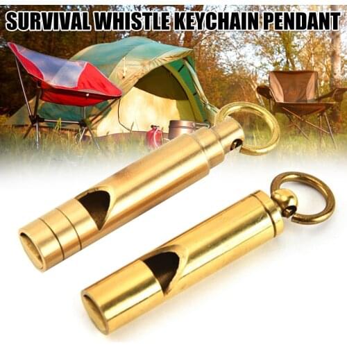 Loudest Brass Whistles Emergency Whistles Outdoor Survival Whistles On Key-Chain XR-Hot