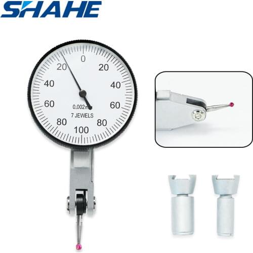 Shahe dial test indicator 0.002 mm Shockproof dial indicator gauge dial test indicator gauge measure gauge tool