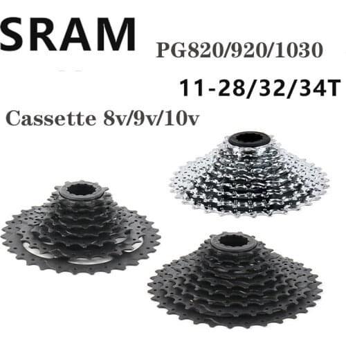 SRAM PG820 PG920 PG950 PG1030 Cassette 8v 9v 10v 11-28T 11-32T 11-34T MTB ROAD Bicycle SRAM Cassette 8S 9S 10S Bike Freewheel