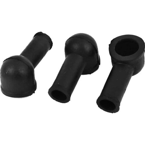 Uxcell Terminal Insulating Covers 12mm x 8mm 3Pcs Black