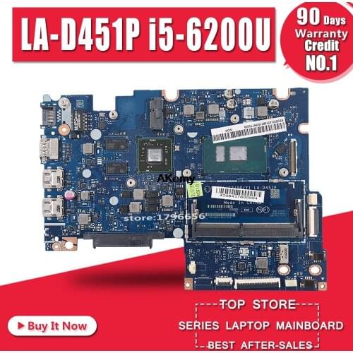 LA-D451P Laptop motherboard For Lenovo YOGA 510-14ISK Flex4-1470 original mainboard I5-6200U with video card