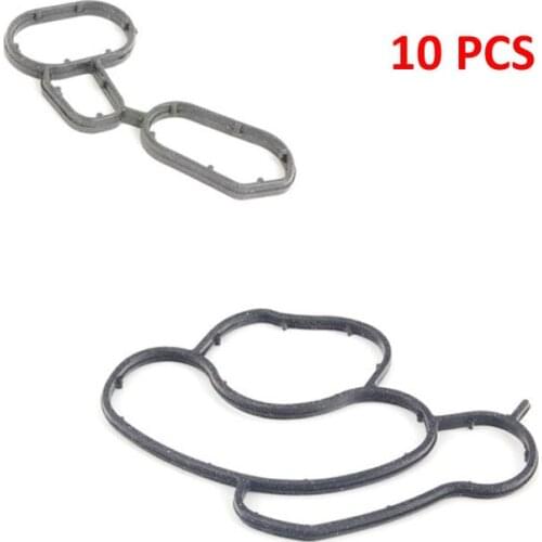Engine Oil Cooler Filter Housing stand Gasket Seal 11427508971 11427508970 for BMW E46 E90 E81 E87 E84 E60 10 PC oil filter