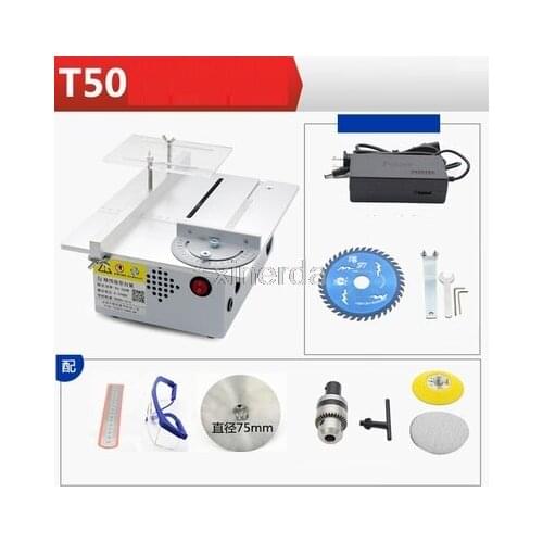 Mini Table Saw Handmade Woodworking DIY Model Electric Polishing Cutting Tool Aluminum Alloy Circular Saw Blade 7000 rpm DC24V