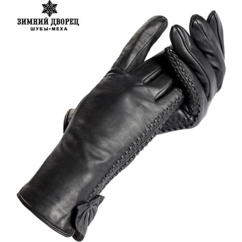 Fashion gIoves women,Wrist side butterfly decoration,Genuine Leather,Ladies gIoves,Female gIoves,Free shipping