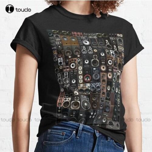 New Speakers Vintage Audio Music Speakers Pattern Classic T-Shirt Cotton Tee Shirt S-5Xl T Shirt tee shirts mens Unisex
