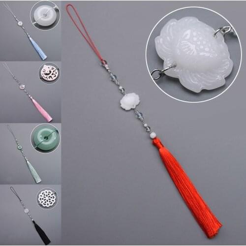 Hanfu round Neck Gown Waist Strap Robe Tassel Jade Pendant Waist Pendant Ancient Style Jinbu Belt Men and Women