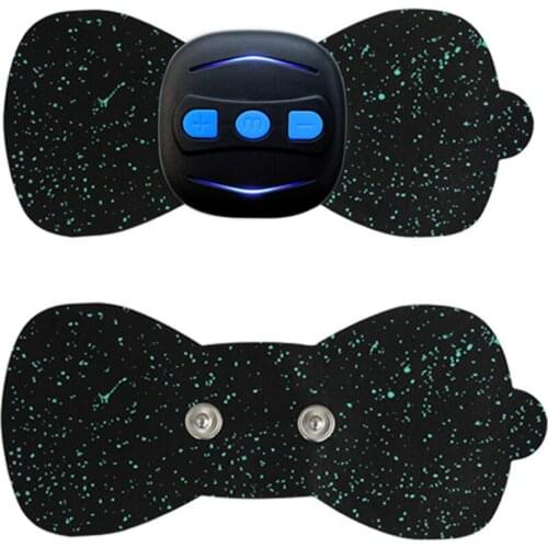 Portable Mini Neck Back Massager Electric Relax Neck And Back Patch Health Care Cervical Abdominal Massage Stimulator Stickers