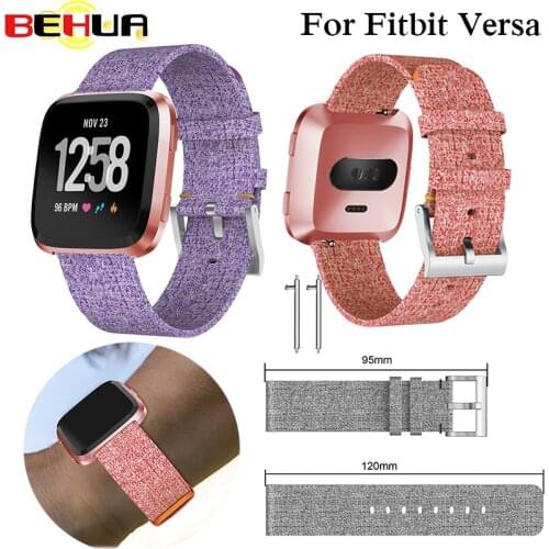 Hot sale For Fitbit Versa Wristband Wrist Strap Smart Watch Band Strap Soft Denim Canvas Watchband Replacement Smartwatch Band