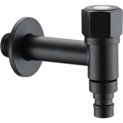 Washing machine faucet Bathroom corner faucet tap Single Cold garden Faucet Black Oil outdoor mixer Small Tap
