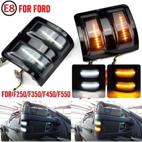 2pcs LED Car Dynamic Turn Signal Blinker Flashing Light For 2008-2016 Ford F250 F350 F450 Super Duty