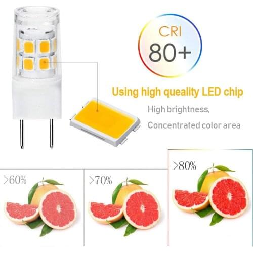 LED G8 Light Bulb G8 GY8.6 Bi-pin Base LED Not Dimmable T4 G8 Base Bi-pin Xenon JCD Type LED 120V (5-Pack) Incandescent Bulb