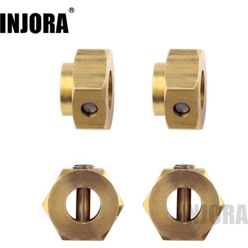 INJORA 4PCS/6PCS 5/8.5/10MM Heavier Brass 12MM Wheel Hex Extended Adapter for RC Crawler Traxxas TRX-4 TRX-6 G63