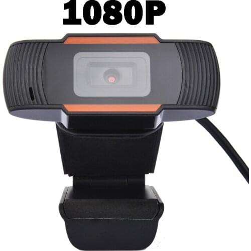 Webcam 1080P Computer Rotatable 2.0 HD USB PC Laptop Camera Video Recording Built-in microphone Free Drive Webcam