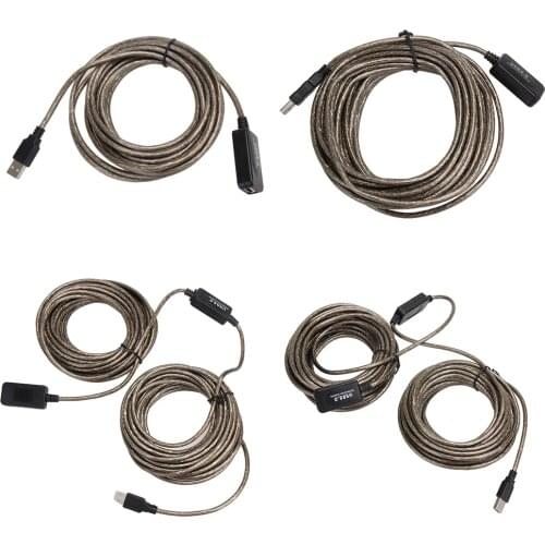 VODOOL 5M/10M/15M/20M High Speed Active USB 2.0 Active Repeater Male to Female Extension Cable Adapter Cord Wire Data Adapter