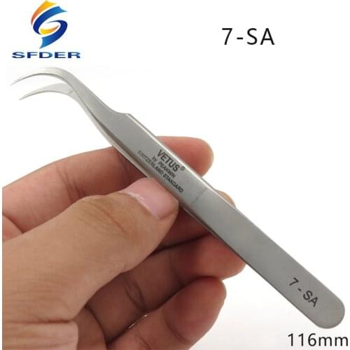 VETUS SS-SA 7-SA High Precision Tweezers Anti-magnetic Forceps Electronics Tweezers For Phone Repair Tools