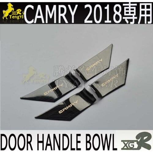 XGR outside door handle cover bowl garnish carbon fiber part for camry 2018 2019 2020 accessory body part