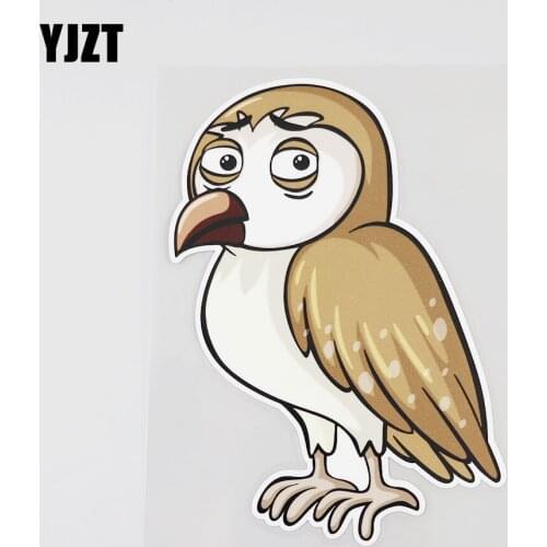 YJZT 10.7CMX15.7CM Brown Owl PVC Decal Animal Design Car Sticker Accessories 11B-0377