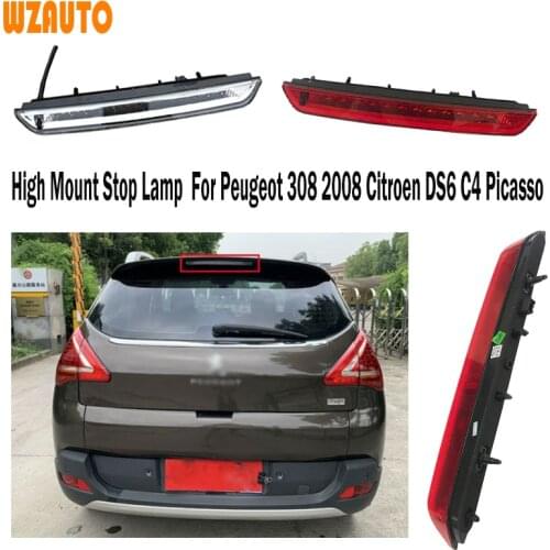 Rear High Level Brake Light LED High Mount Stop Lamp 3rd Third Additional Brake Lamp For Peugeot 308 2008 Citroen DS6 C4 Picasso